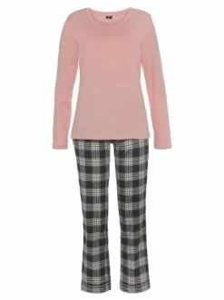 Umstands- & Stillmode H.I.S Pyjama In Rosa-schwarz Günstig Kaufen