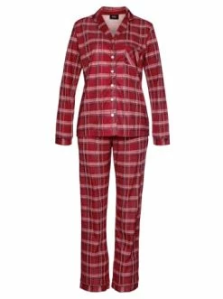 Umstands- & Stillmode H.I.S Pyjama In Rot-kariert Günstig Kaufen