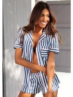 Umstands- & Stillmode H.I.S Shorty In Dunkelblau-weiß-gestreift Günstig Kaufen -HIS SHOP h i s shorty in dunkelblau weiss gestreift 8