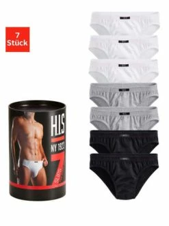Bekleidung H.I.S Slips 7er Pack In Schwarz / Weiß / Grau Meliert Günstig Kaufen