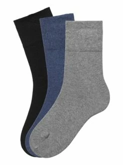 Bekleidung H.I.S Socken In 1x Jeans, 1x Schwarz, 1x Grau-meliert Günstig Kaufen