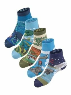 Bekleidung H.I.S Socken In 5x Bunt-gemustert Günstig Kaufen