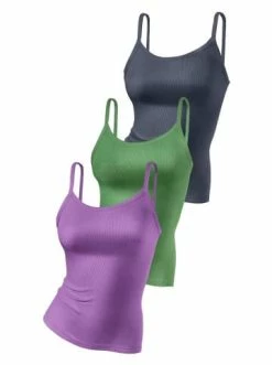 Bekleidung H.I.S Spaghettitop In Flieder, Grün, Anthrazit Günstig Kaufen