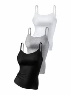 Bekleidung H.I.S Spaghettitop In Schwarz, Weiß, Grau Günstig Kaufen
