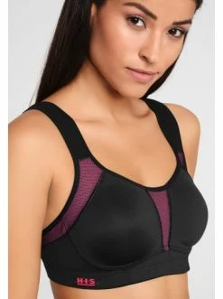 Outdoor & Sport H.I.S Sport-BH In Schwarz-pink Günstig Kaufen -HIS SHOP h i s sport bh in schwarz pink 4