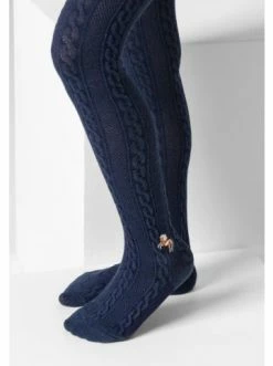 Bekleidung H.I.S Strickstrumpfhose In Marine, Jeansblau/meliert Günstig Kaufen -HIS SHOP h i s strickstrumpfhose in marine jeansblau meliert 2