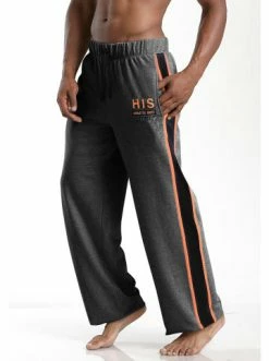 Bekleidung H.I.S Sweathose In Dunkelgrau-meliert Günstig Kaufen