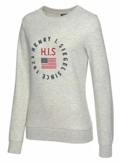 Bekleidung H.I.S Sweatshirt In Grau-meliert Günstig Kaufen -HIS SHOP h i s sweatshirt in grau meliert 9
