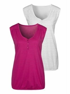 Bekleidung H.I.S Tanktop In Beere, Weiß Günstig Kaufen