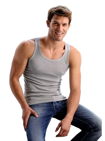 Bekleidung H.I.S Tanktop In Grau-meliert, Schwarz, Weiß Günstig Kaufen 3 Bekleidung H.I.S Tanktop In Grau-meliert, Schwarz, Weiß Günstig Kaufen – Bild 3