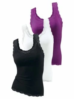 Bekleidung H.I.S Tanktop In Schwarz, Weiß, Beere Günstig Kaufen