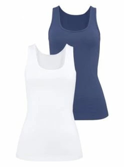 Bekleidung H.I.S Unterhemd In Marine, Weiß Günstig Kaufen