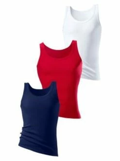 Bekleidung H.I.S Unterhemd In Rot, Weiß, Marine Günstig Kaufen