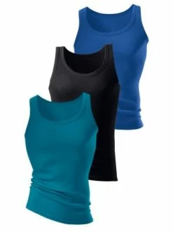 Bekleidung H.I.S Unterhemd In Royalblau, Schwarz, Petrol Günstig Kaufen