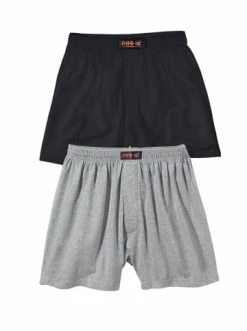 Bekleidung H.I.S Weiter Boxer In Grau-meliert-schwarz, Schwarz Günstig Kaufen